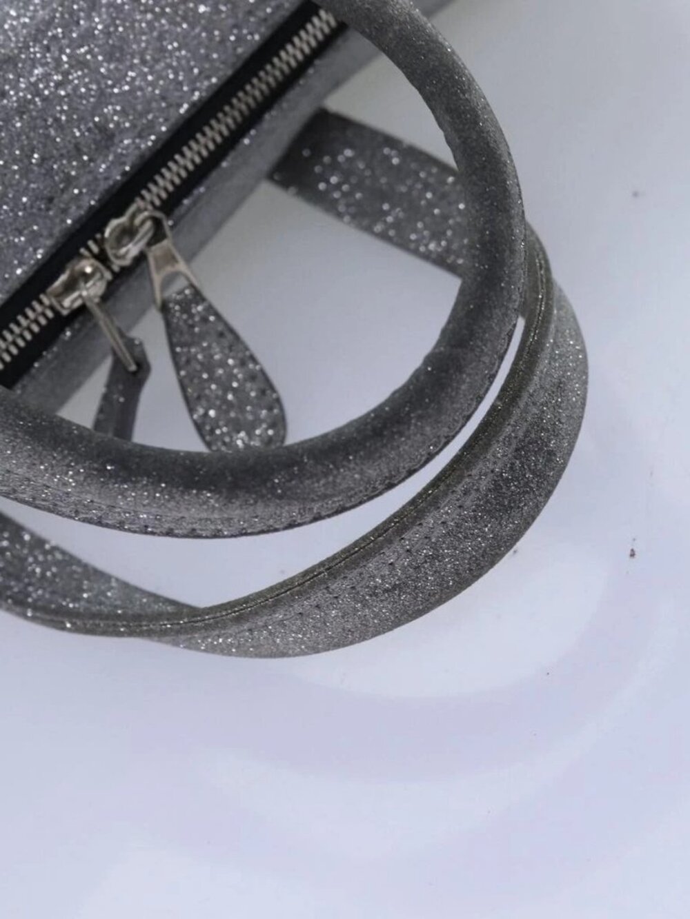 BALENCIAGA Triangle Duffle XS Hand Bag Leather 2way Silver - Picture 8 of 16